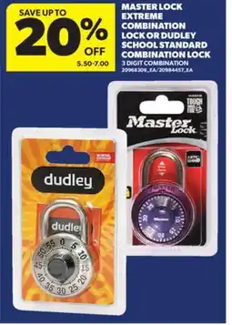 Real Canadian Superstore MASTER LOCK EXTREME COMBINATION LOCK OR DUDLEY SCHOOL STANDARD COMBINATION LOCK offer