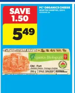 Real Canadian Superstore PC ORGANICS CHEESE, 200 G offer