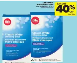 Real Canadian Superstore LIFE BRAND WHITENING STRIPS, 10/20'S offer