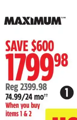 Canadian Tire MAXIMUM offer