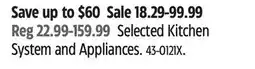 Canadian Tire Selected Kitchen System and Appliances offer