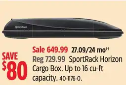 Canadian Tire SportRack Horizon Cargo Box. Up to 16 cu-ft capacity offer