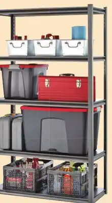 Canadian Tire Mastercraft 5-Shelf Metal & Wood Rack 41 x 18 x 72 h offer
