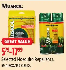 Canadian Tire Selected Mosquito Repellents offer