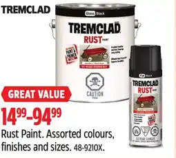Canadian Tire Tremclad Rust Paint offer