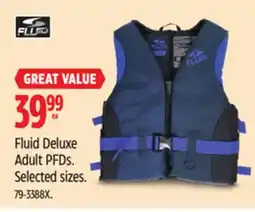 Canadian Tire Fluid Deluxe Adult PFDs offer