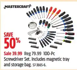Canadian Tire Mastercraft Screwdriver Set offer