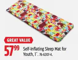 Canadian Tire Outbound Self-Inflating Sleep Mat for Youth 1 offer