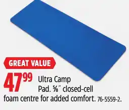 Canadian Tire Ultra Camp Pad offer