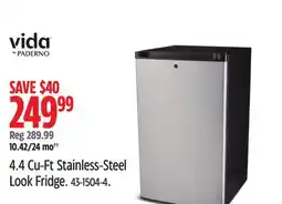 Canadian Tire 4.4 Cu-Ft Stainless-Steel Look Fridge offer