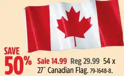 Canadian Tire 54 x 27˝ Canadian Flag offer