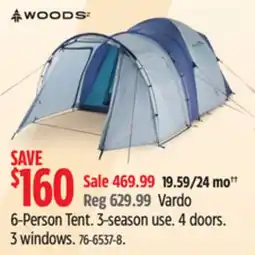Canadian Tire Woods Vardo 6-Person Tent offer