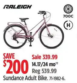 Canadian Tire Raleigh Sundance Adult Bike offer