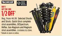 Canadian Tire Monroe Selected Shocks and Struts offer