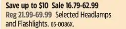 Canadian Tire Coast Selected Headlamps and Flashlights offer