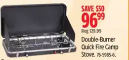Canadian Tire Double-Burner Quick Fire Camp Stove offer