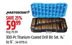 Canadian Tire Mastercraft 300-Pc Titanium-Coated Drill Bit Set offer