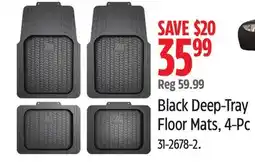 Canadian Tire Motomaster Black Deep-Tray Floor Mats offer