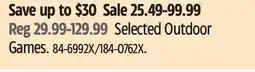 Canadian Tire Rec-Tek Selected Outdoor Games offer