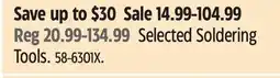 Canadian Tire Mastercraft Selected Soldering Tools offer
