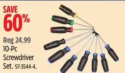 Canadian Tire Mastercraft Screwdriver Set offer