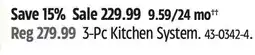 Canadian Tire 3-Pc Kitchen System offer