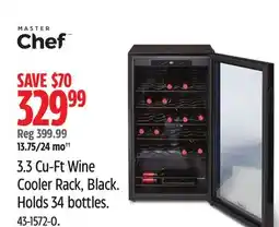 Canadian Tire Master Chef 3.3 Cu-Ft Wine Cooler Rack offer