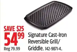 Canadian Tire Signature Cast-Iron Reversible Grill offer