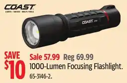 Canadian Tire Coast 1000-Lumen Focusing Flashlight offer