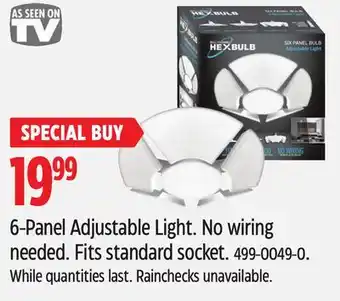 Canadian Tire AS SEEN ON TV 6-Panel Adjustable Light offer