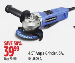 Canadian Tire MASTERCRAFT 4.5˝ Angle Grinder, 6A offer