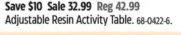 Canadian Tire Peakform Adjustable Resin Activity Table offer