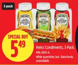 Canadian Tire Heinz Condiments, 3-Pack offer