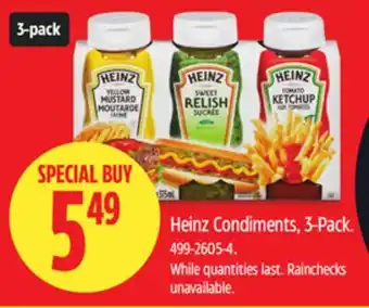 Canadian Tire Heinz Condiments, 3-Pack offer
