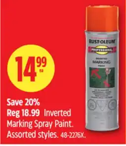 Canadian Tire Inverted Marking Spray Paint offer
