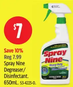 Canadian Tire Spray Nine Degreaser/Disinfectant offer
