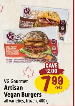 Farm Boy VG Gourmet Artisan Vegan Burgers offer