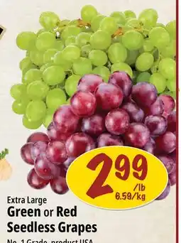 Farm Boy Extra Large Green or Red Seedless Grapes offer