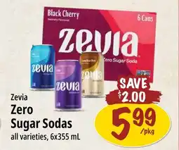Farm Boy Zevia Zero Sugar Sodas offer