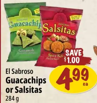 Farm Boy El Sabroso Guacachips or Salsitas offer