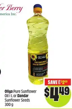 Chalo FreshCo Oliya Pure Sunflower Oil 1 L or Dandar Sunflower Seeds 300 g offer