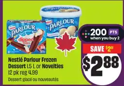 Chalo FreshCo Nestlé Parlour Frozen Dessert 1.5 L or Novelties 12 pk offer