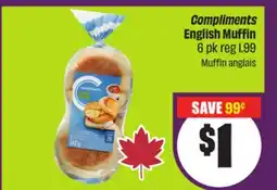 Chalo FreshCo Compliments English Muffin 6 pk offer