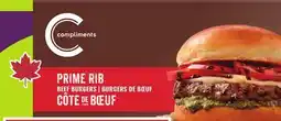 Chalo FreshCo Compliments Burgers Beef, Chicken or Turkey Frozen 680-907 g offer