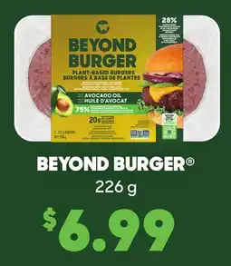 Chalo FreshCo BEYOND-BURGER PLANT-BASED BURGERS offer