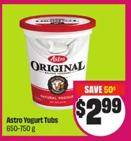 Chalo FreshCo Astro Yogurt Tubs 650-750 g offer