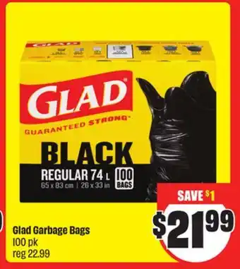 Chalo FreshCo Glad Garbage Bags 100 pk offer