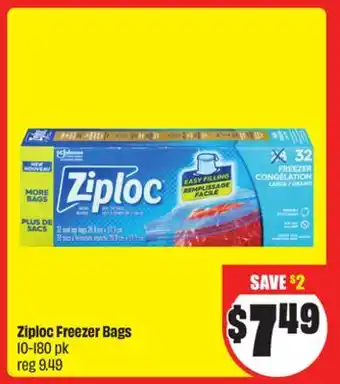 Chalo FreshCo Ziploc Freezer Bags 10-180 pk offer