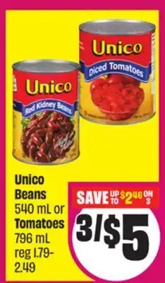 Chalo FreshCo Unico Beans 540 mL or Tomatoes 796 mL offer