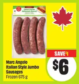 FreshCo Marc Angelo Italian Style Jumbo Sausages Frozen 675 g offer